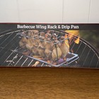 Cave Tools BBQ Wing Rack & Drip Pan Outdoor Grilling Cooking