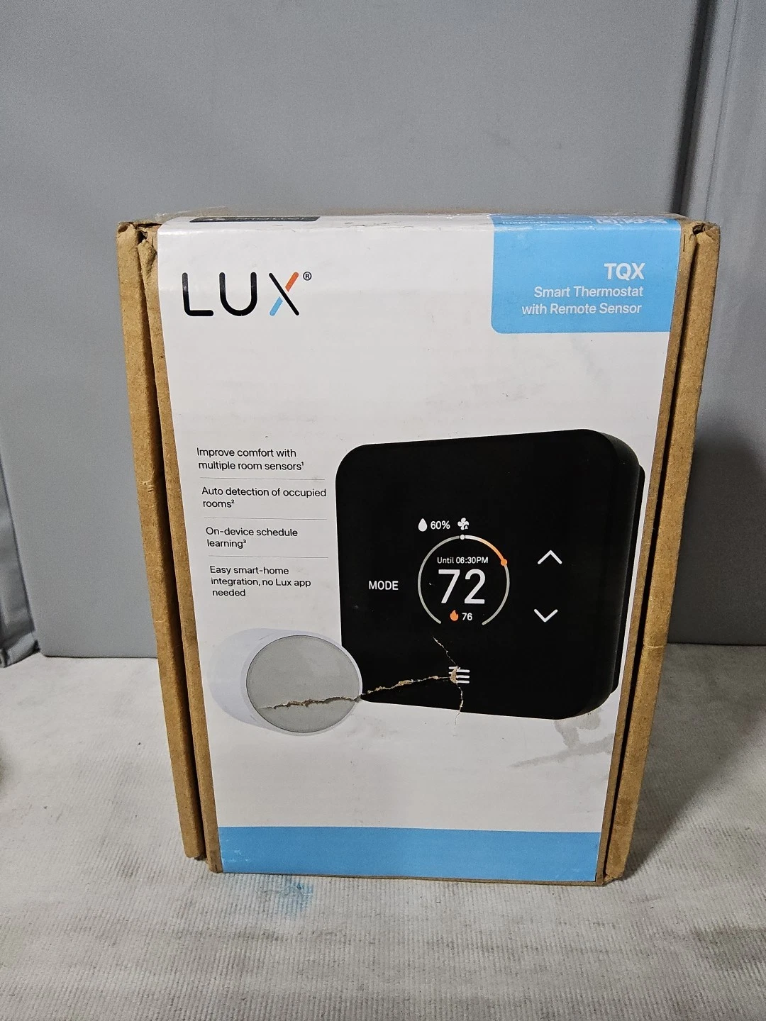 +Lux TQX Smart Thermostat WiFi Matter Remote Sensor Apple Home Alexa Google