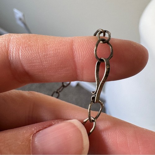 Vintage Mexiko Alpaka Silber Abalone Muschel Inlay Fisch Anhänger Halskette - Bild 2 von 10