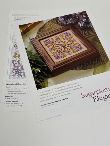 Gingerbread Flourishes Counted Cross Stitch Pattern Pages from Books - Picture 3 of 3