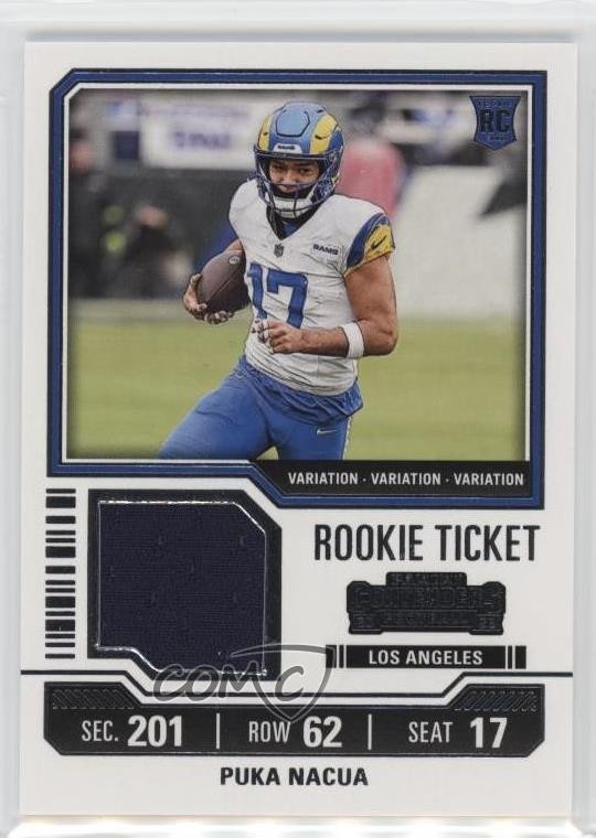 2023 Panini Contenders Rookie Ticket Swatches Variations Puka Nacua #TS13V RC