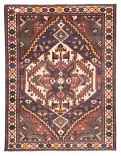 5'1" x 6'8" Traditional Vintage Hand Knotted Oriental Carpet Wool Area Rug