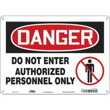 Condor 472M99 Safety Sign, 10 In Height, 14 In Width, Aluminum, Horizontal