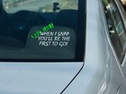 WHEN I SNAP YOU'LL BE THE FIRST TO GO STICKER DECAL VINYL funny sarcastic humor