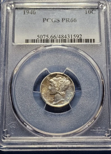 1940 Mercury Dime 10c PR66 PCGS. Beautiful!!!