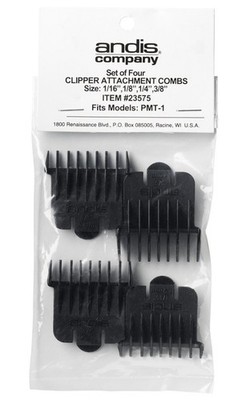 Andis Snap-On Blade Attachment Combs 4-Comb Set for Models PM-T, PMT-2, D-4, D-5
