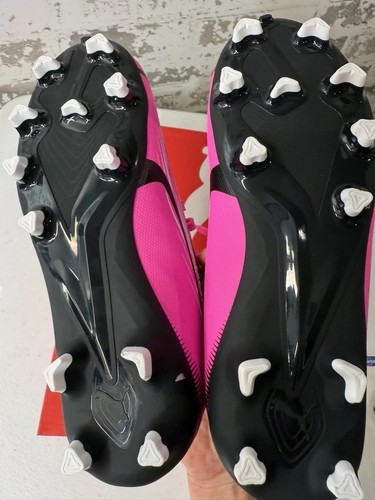 Puma Ultra Play FG/AG Jr Soccer Shoes Youth 3 Poison Pink Black White Cleats New - Bild 7 von 8