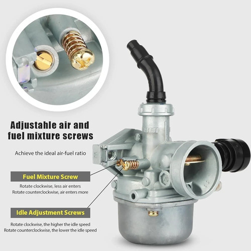 NIBBI PZ19 Carburetor Kit 19mm Carb for 50cc 70cc 90cc 110cc 125cc ATV Dirt...  - Picture 3 of 7