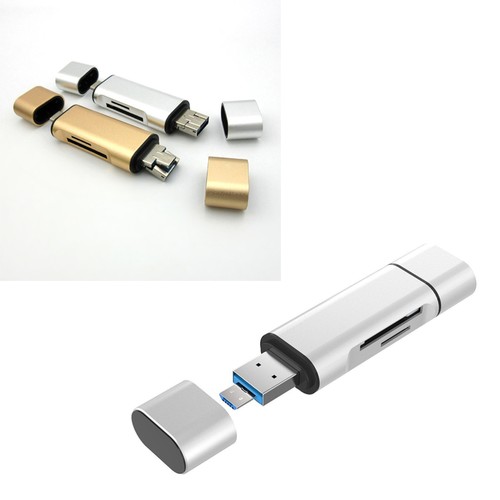 3 In 1 USB Type-C Micro USB Reader Universal Memory OTG Reader for Phone - Afbeelding 10 van 11