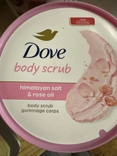 Dove Exfoliating Body Scrub for Women Himalayan Salt & Rose Oil, 15 oz