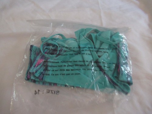 JUSTICE Girls Size 14 2 PC Swimsuit Wear 5-Ways Aqua High Waist UPF 50+ NWT - Picture 4 of 5