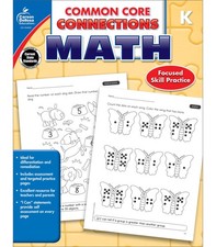 Carson Dellosa  Common Core Connections Math Workbook  Kindergarten, 96pgs
