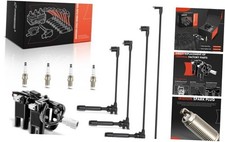 Ignition Coils with 4 Wire and 4 Iridium Spark Plugs - Compatible with GM