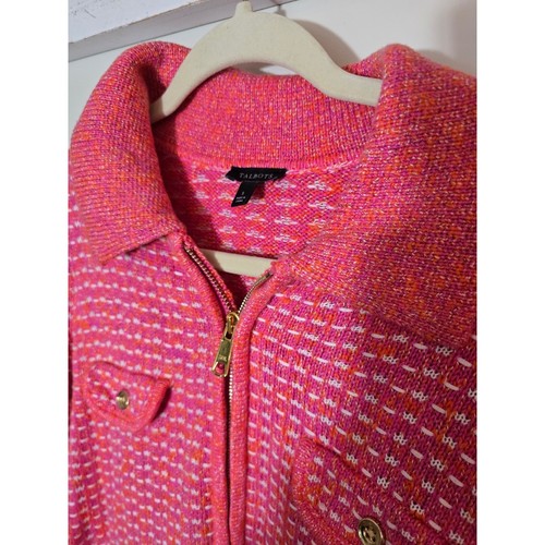 Talbots Blazer Strickjacke mit Reißverschluss Rosa Größe S - Bild 6 von 12