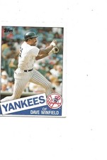 1985 TOPPS YANKEES HALL OF FAME OF DAVE WINFIELD
