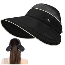 Wide Brim Sun Hat for Women UV Protection Packable Beach Cap for Summer Sun H...