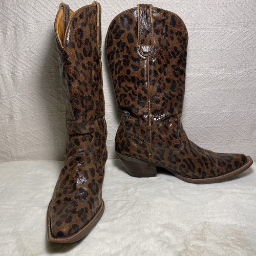 Ladies Leopard Cowgirl Boots,  - Picture 1 of 20
