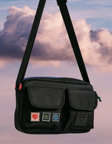 ClubCPG Crossbody Bag, Black With Hook And Loop Patch Spots, NEW - Picture 7 of 7