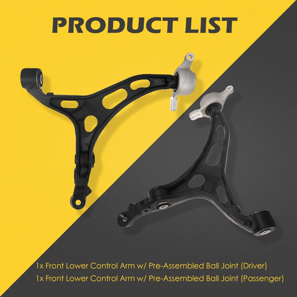 For 2011 2012-2015 Jeep Grand Cherokee Dodge Durango 2x Front Lower Control Arm - Image 3 of 4