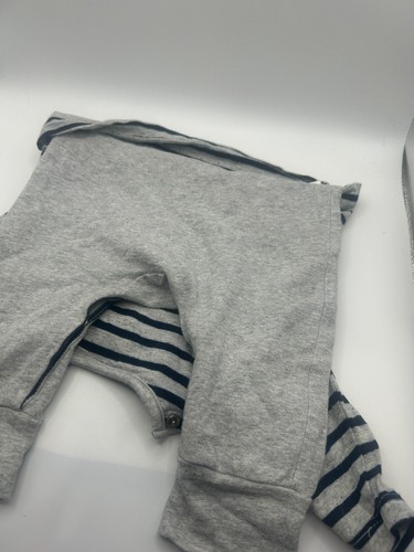 Pijama bebé Peter Alexander talla 00 (3-6 meses) gris a rayas - Imagen 7 de 11