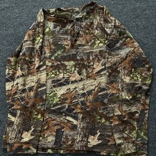 Photoflauge Henley Mens Size XL Camo Long Sleeve Hunting Shirt Brown Green