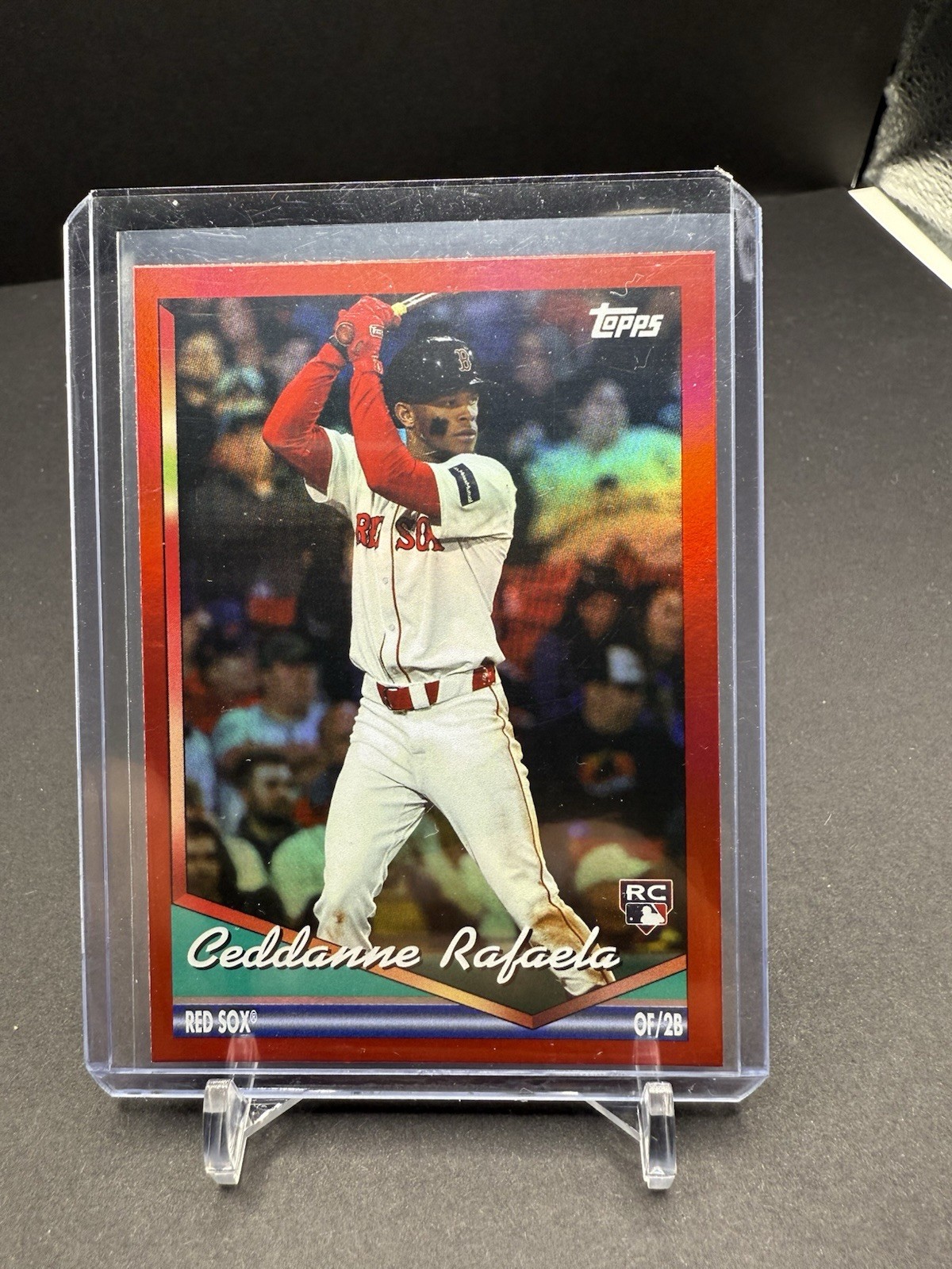 Ceddanne Rafaela 2024 Topps Archives RED HOT FOILBOARD RC /50 #266 COLOR MATCH