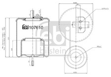 FEBI BILSTEIN BELLOW, AIR SUSPENSION REAR IVECO EUROSTAR EUROTECH MH EUROTECH MP