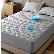 Quilted Mattress Pad Cover Extra Deep Pocket Waterproof Mattress Protector