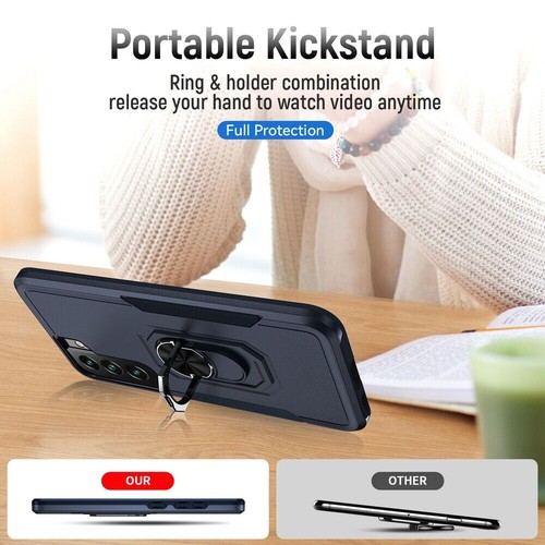 For Samsung Phones Rugged Hybrid Shockproof Case Cover + Ring Kickstand Holder - Picture 35 of 93
