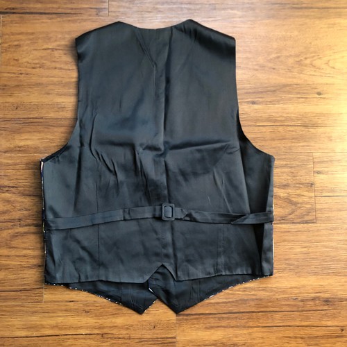 Vintage 90s Nicole Miller 100% Silk Vest Sleeveless Novelty AOP Womens Medium - Picture 7 of 11