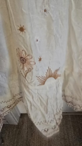 Johnny Was Workshop Sheer Dress Sz XS Tiered Embroidered Cream Style#032921-1 - Picture 6 of 12