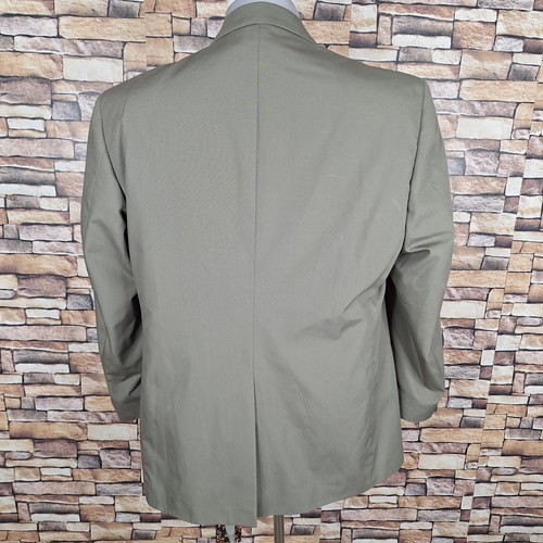 Brooks Brothers 2 Piece Suit Mens 44R 37X30 Olive Beige Cotton Blend - Picture 4 of 11