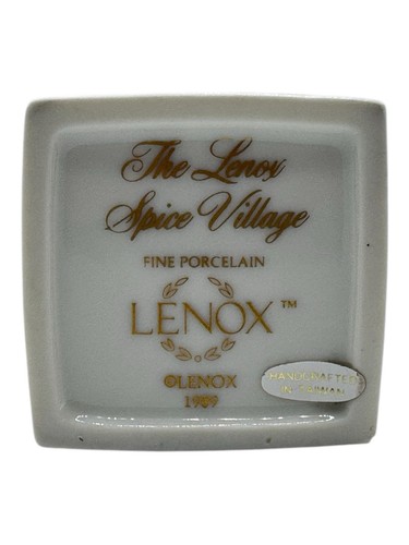 Tarro de porcelana The Lenox Spice Village jengibre 1989 vintage coleccionable - Imagen 5 de 5