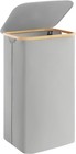 Spacious foldable clothes hamper with lid, bamboo handles, sturdy and portable