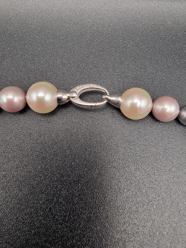 Majorica Pearl Necklace & Earrings 925 Silver Boxed Set Multicolour Large Pearls - Picture 9 of 19