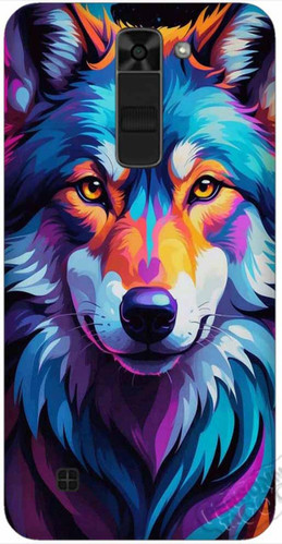 Cover Custodia Per Lg K7 In Plastica Rigida, Ultra Resistente Design Lupo - Foto 1 di 1