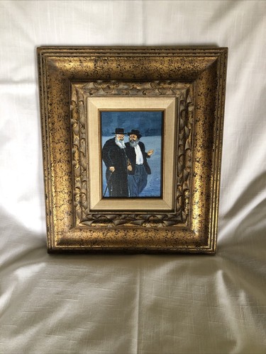 'Walking with a Friend' signiert Irene Jacobi Schmidt gerahmtes Gemälde - Bild 6 von 6