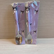 New Japan Only Kuromi Dinning Silverware Fork Spoon Set