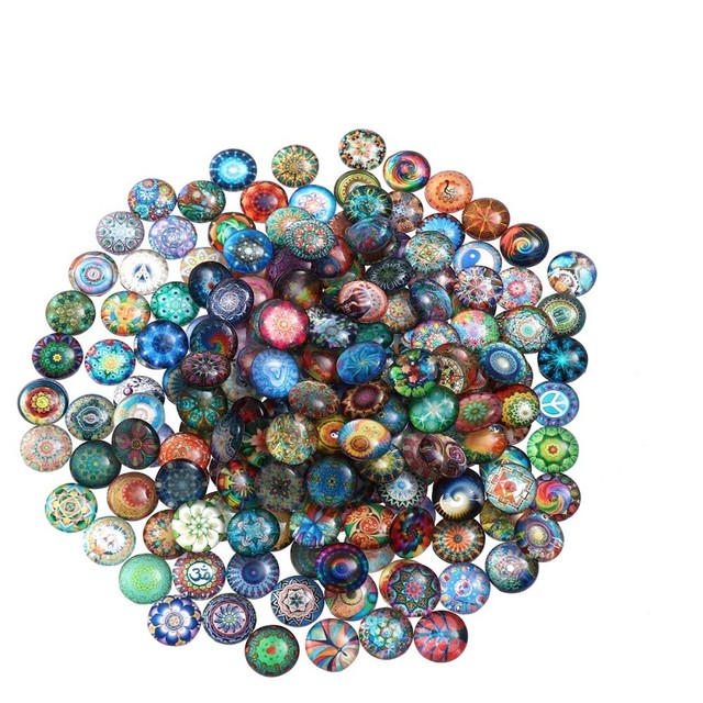 200 pz cabochon piatti a mosaico misto per artigianato- 200 pz cabochon piatti a mosaico misto per artigianato-