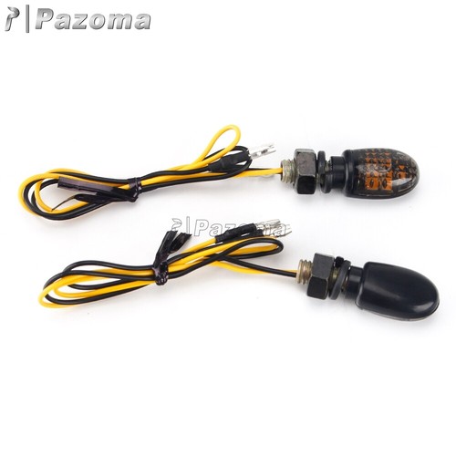 Mini Motorcycle Amber LED Turn Signals Lamp Indicator Light For Yamaha/Honda/BMW - Picture 5 of 10