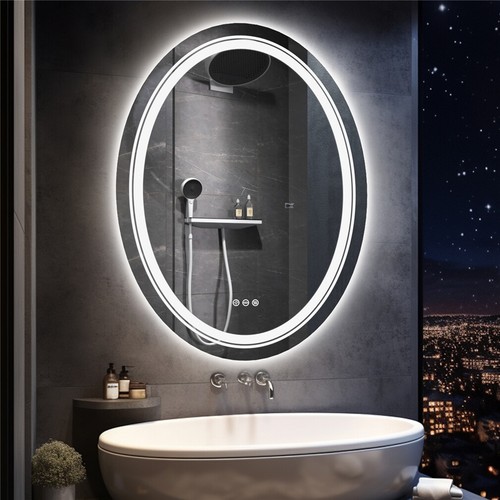Vanity LED Bathroom Mirror Bright Dimmable Fogless Salon Makeup LED Wall Mirrors - Picture 41 of 74