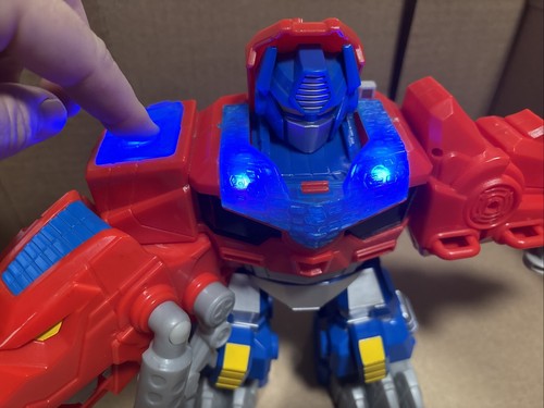 PlayskoolTransformers Rescue Bots 9" Optimus Prime T-Rex Talking Optimus Primal - Picture 5 of 12