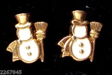 Avon Snowman Pierced Earrings Hypo Allergenic Dainty Nickel Free Post Studs  