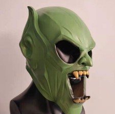 Casco maschera lattice goblin verde lontano da Halloween festa eroi oggetto di scena costume