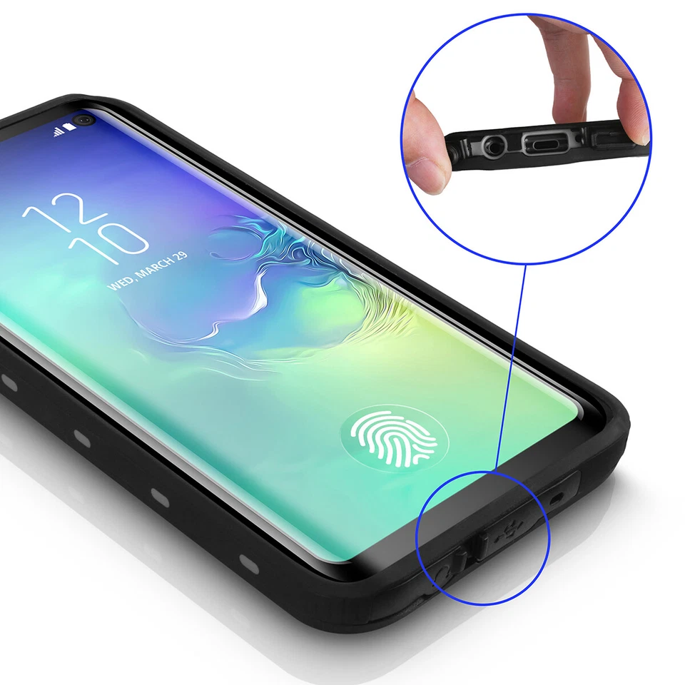 Funda protectora transparente impermeable a prueba de golpes para Samsung Galaxy S10+ Plus Note 10+/9 Foto 3 de 4