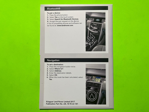 2018 Land Rover DISCOVERY SPORT Factory Owners Manual Handbook Set & Case *OEM* - Picture 12 of 13