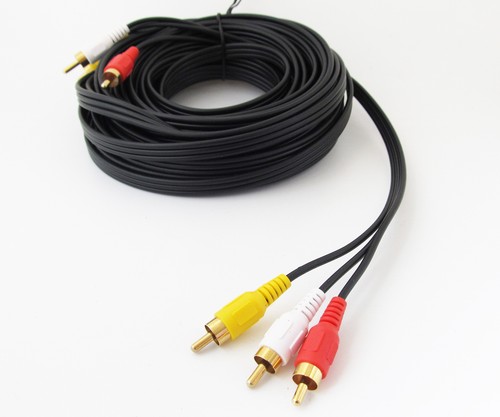 1pc 10M AV TV Cable Triplets RCA Phono Male Plug Cable 3 RCA Male to 3 RCA Male - Picture 4 of 4