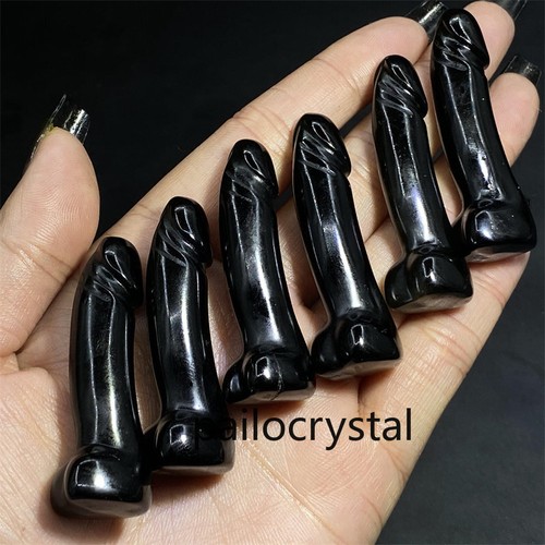 2 Zoll natürlicher männlicher Obsidian Quarz geschnitzt Kristall Genital Penis Reiki Heilung 1 Stck. - Bild 6 von 12