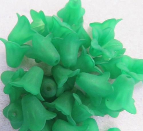 20 - 500 Lucite Skirt Flower Bead Frosted Caps For Angel Fairy Charms 18 x 14mm - Picture 13 of 17