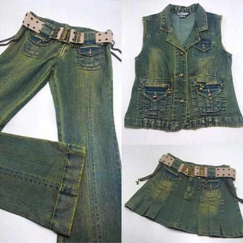 Pantalones capri Playboy verde para mujer | vintage nuevos con etiquetas - Imagen 7 de 11